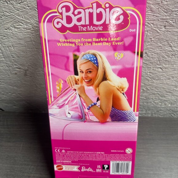 Barbie The Movie Margot Robbie as Barbie in Pink Gingham Dress Collector Doll - Picture 3 of 3